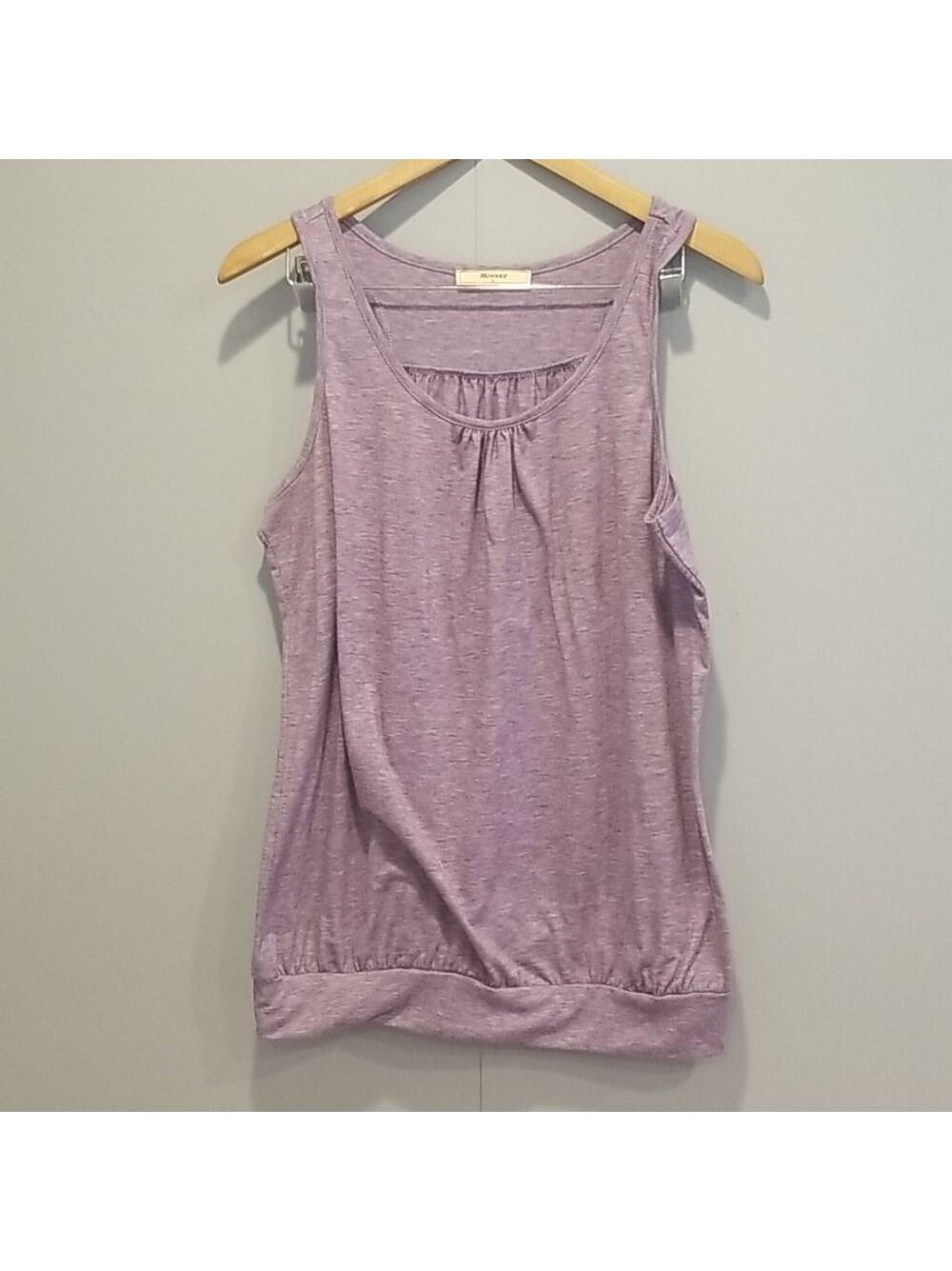 Miusey racer back tank top Sz L Purple